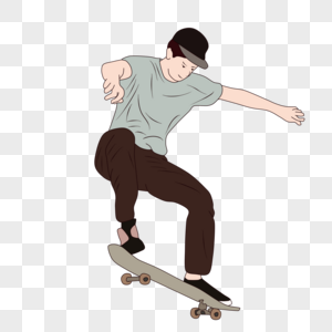 滑板男孩滑滑板男生高清图片