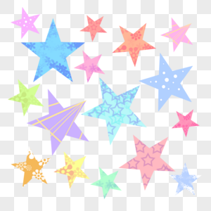 彩色五角星彩色五角星素材高清图片