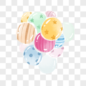 彩色装饰气球图片