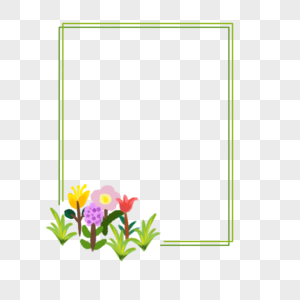 绿色花朵边框图片