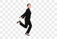 奔跑的商务女性图片