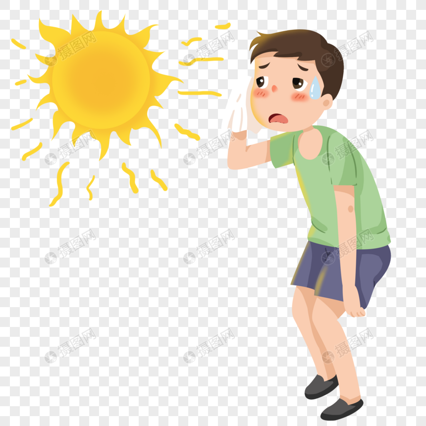 骄阳下擦汗的男人元素素材下载-正版素材401241787-摄图网