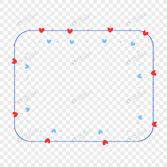 爱心串串边框图片