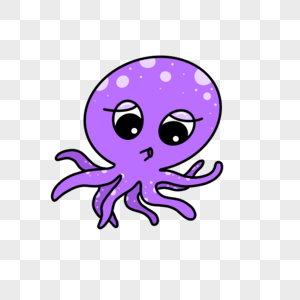紫色的可爱章鱼图片