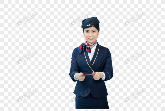 机场空姐手那护照图片