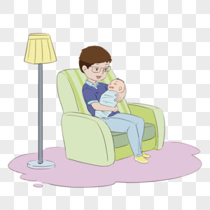 爸爸抱着婴儿图片素材