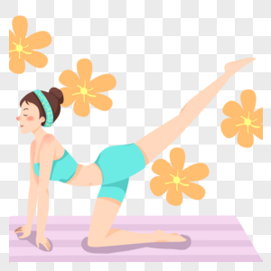 练瑜伽的女子高清图片