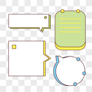彩色卡通气泡框图片