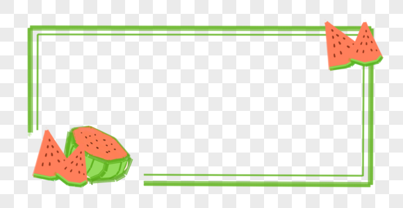 西瓜水果边框图片