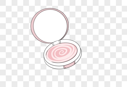 卡通线条简笔画气垫素材