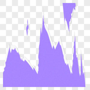 紫色纸撕扯元素图片