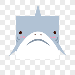 鲨鱼方形卡通图片