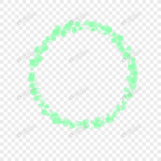 绿叶圆形图片