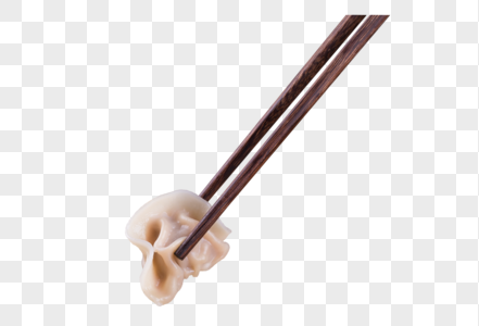 夹起饺子的一双筷子高清图片