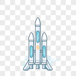 火箭飞行器插画高清图片