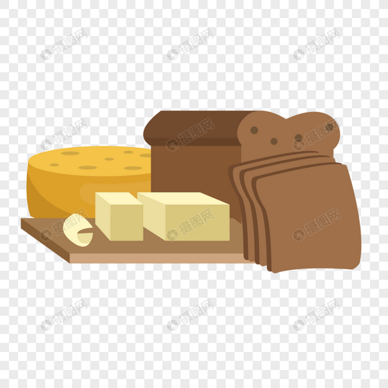 乳酪和面包图片