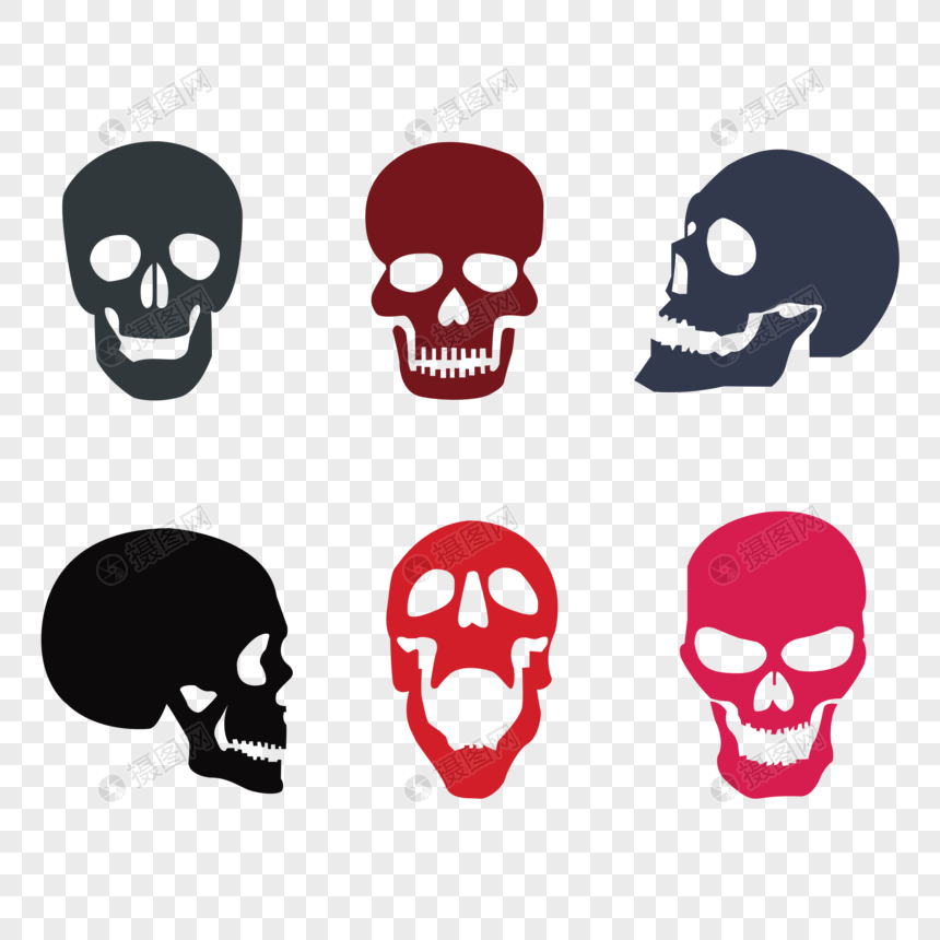 骷髅头元素素材下载 正版素材 摄图网