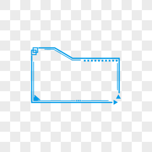 蓝色几何科技感边框图片