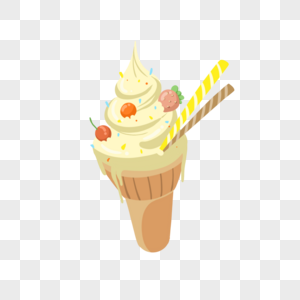 可爱卡通甜筒冰淇淋图片