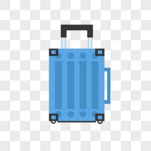 蓝色行李箱图片