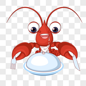 吃西餐龙虾可爱龙虾吃龙虾高清图片