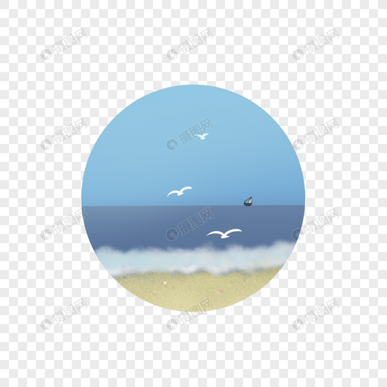 海鸥与海风景图图片