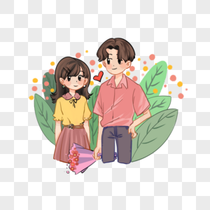 Q版情侣中式结婚