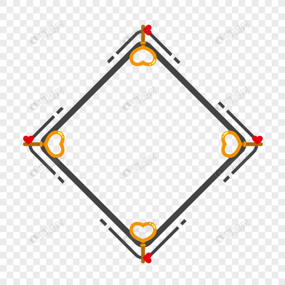 520钥匙边框图片