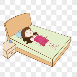 孕妇平躺在床图片