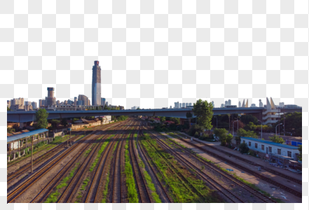 武汉铁路和地标建筑图片