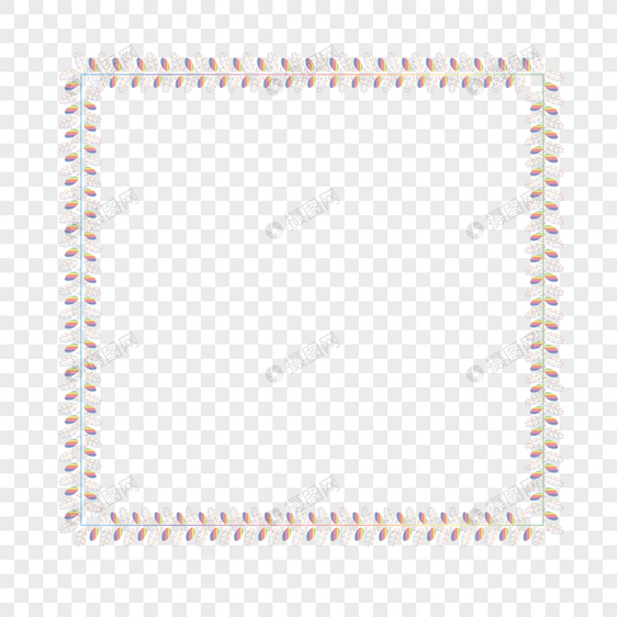 AI矢量图渐变花纹边框元素图片