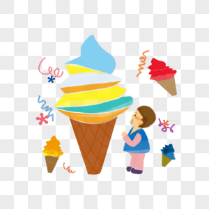 儿童节超大冰淇凌高清图片