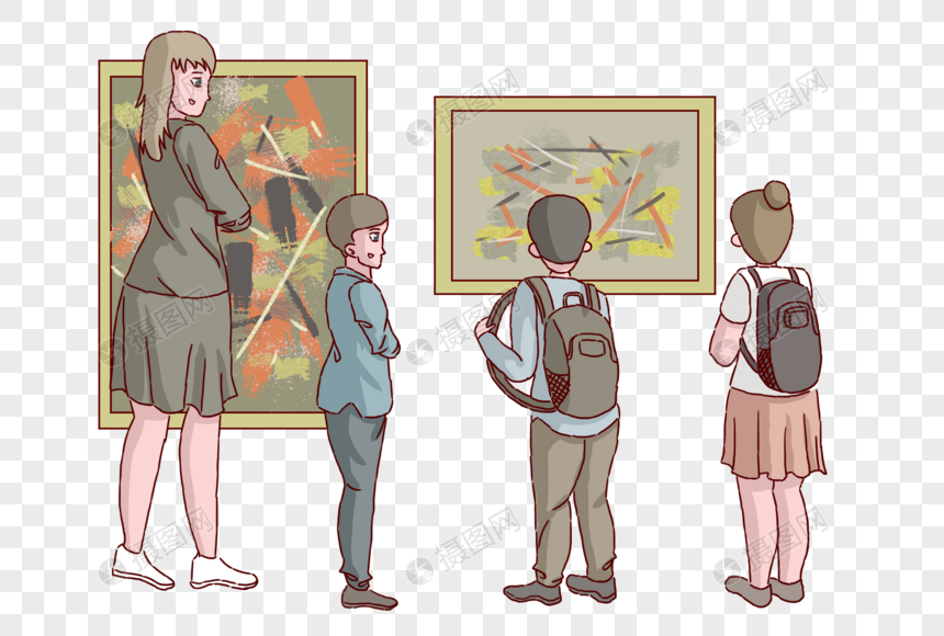 世界博物馆日老师带学生参观博物馆
