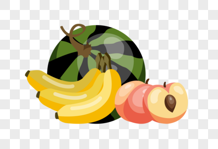 香蕉桃子和西瓜图片