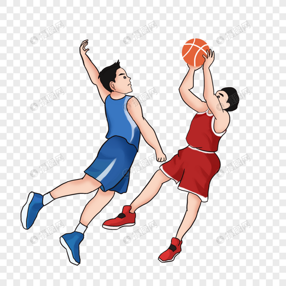 两个男孩打篮球图片