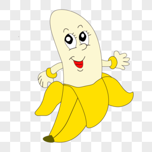 卡通水果可爱黄色香蕉图片
