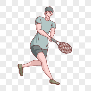 法网公开赛打网球的男运动员图片