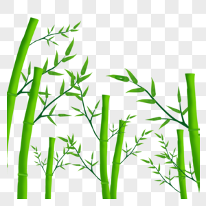 竹竿对称竹竿叶子高清图片
