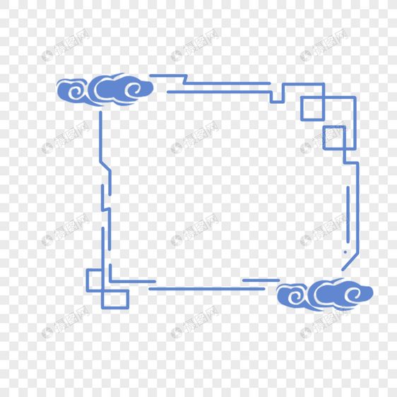 古典云朵边框图片