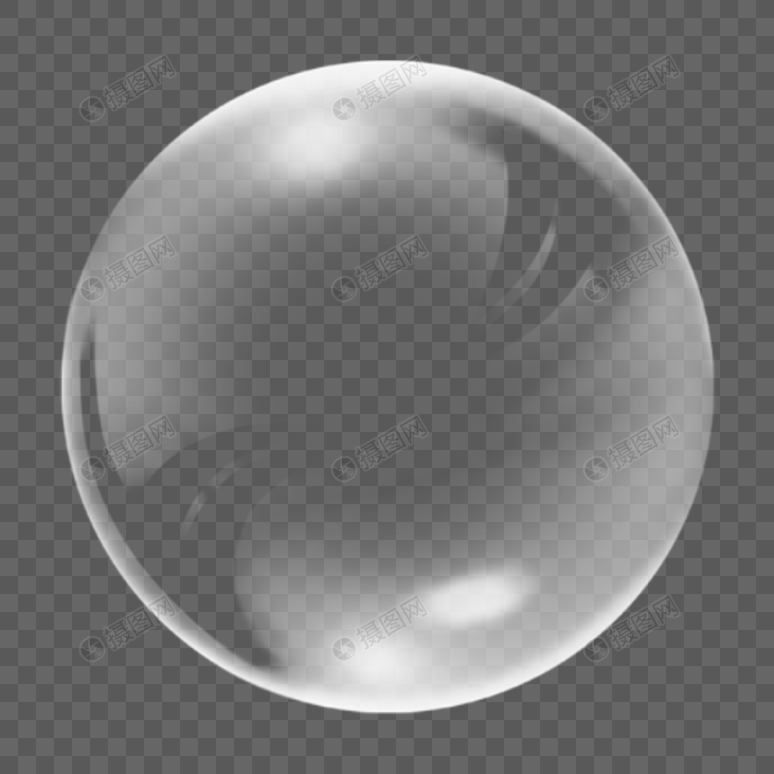 圆形透明泡泡元素素材下载 正版素材 摄图网
