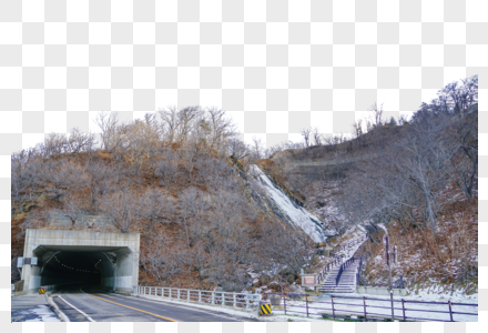 日本北海道知床瀑布高清图片