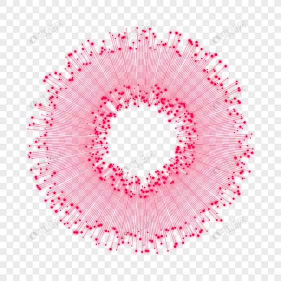 红色科技感线条圆圈图片