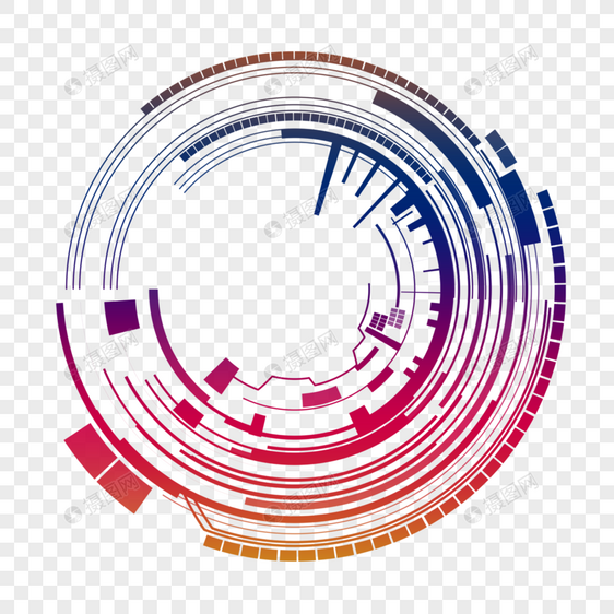 圆形创意科技感插图图片