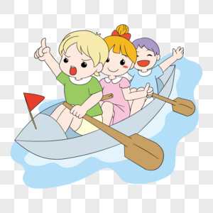 儿童节素材赛艇的小朋友图片