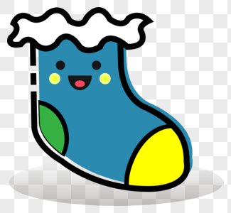 圣诞袜子卡通图片
