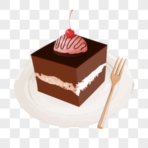 樱桃蛋糕水果蛋糕卡通蛋糕免抠PNG高清图片
