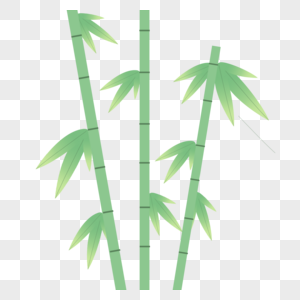 清新绿色植物竹子绘画图片