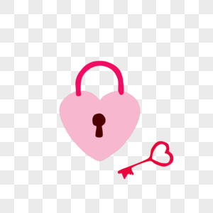 带钥匙的锁元素