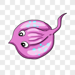 卡通紫色电鳗插图图片素材