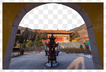 山东烟台竹林寺高清图片